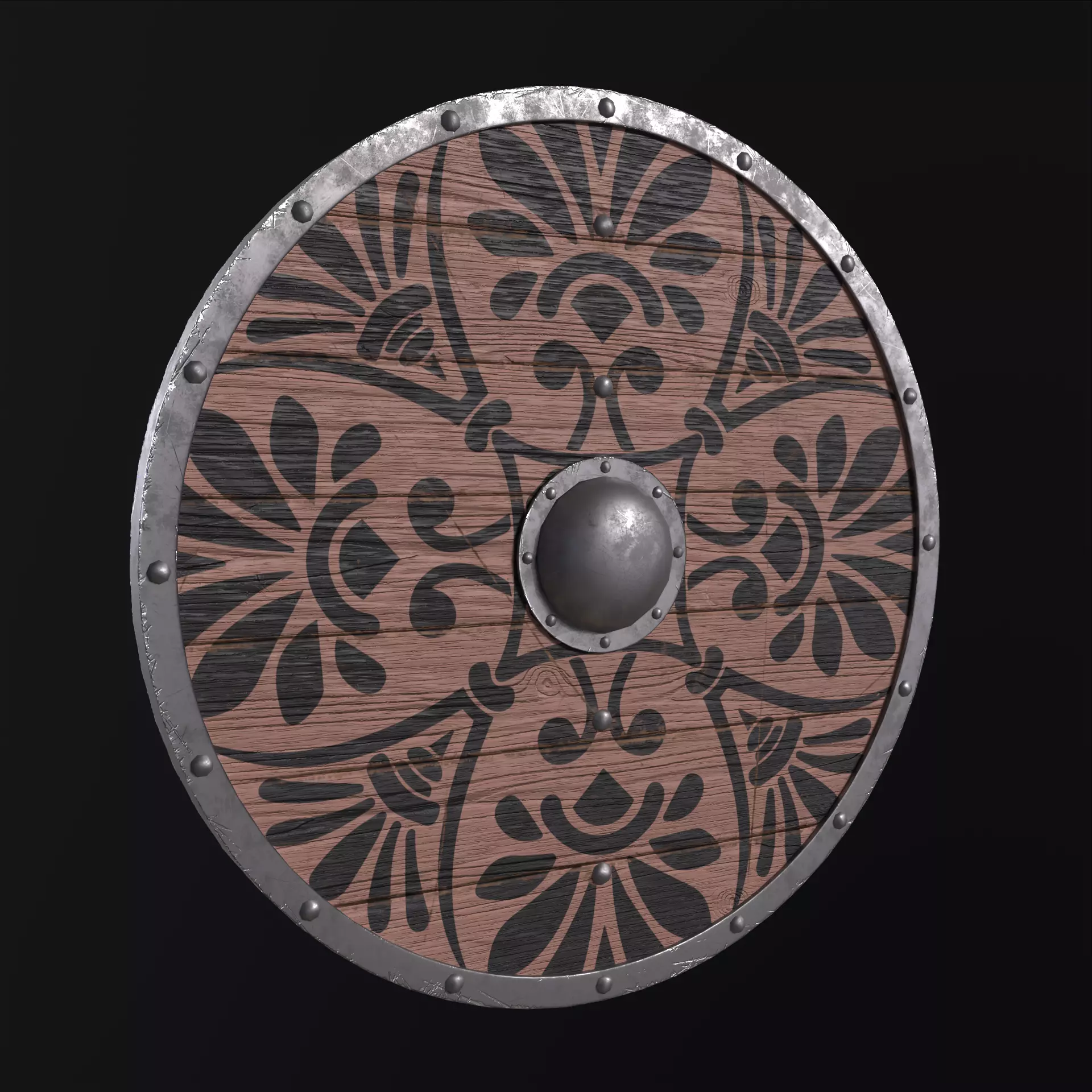 Viking Shield Collection Low-poly 3D model_34