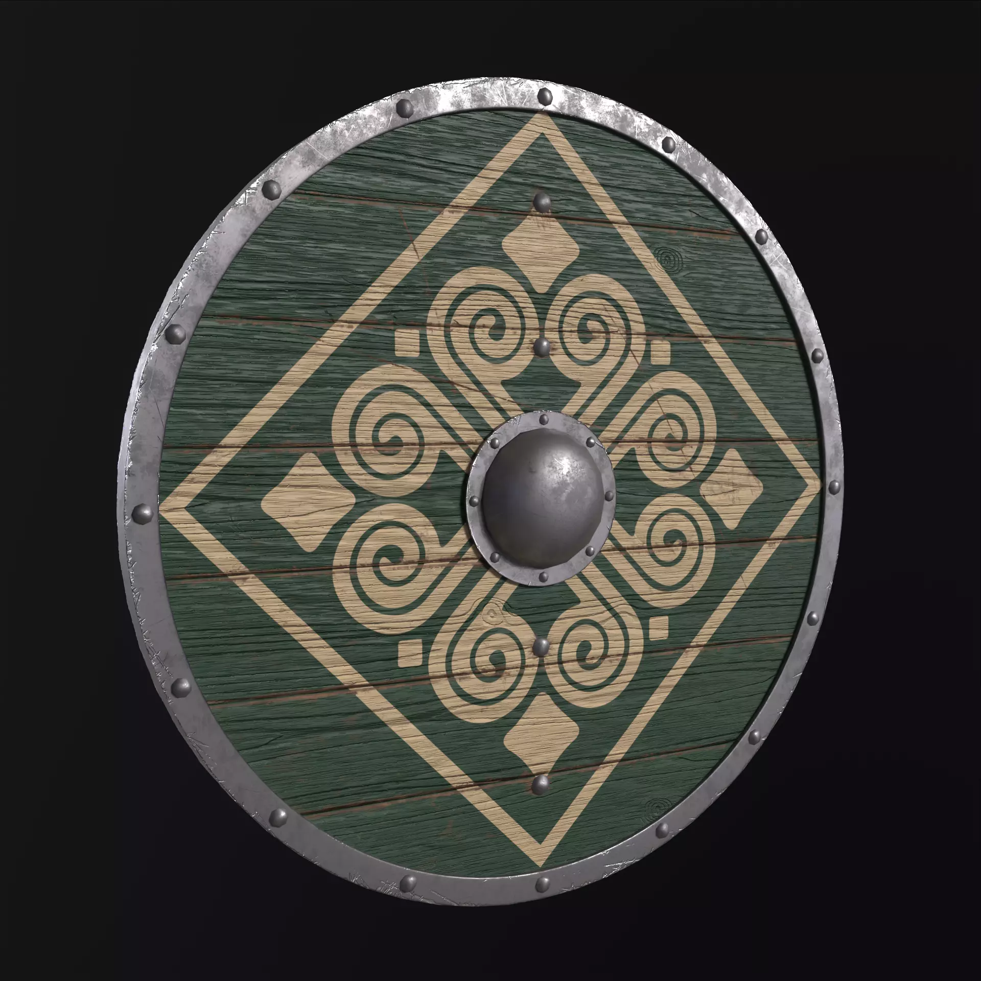Viking Shield Collection Low-poly 3D model_46