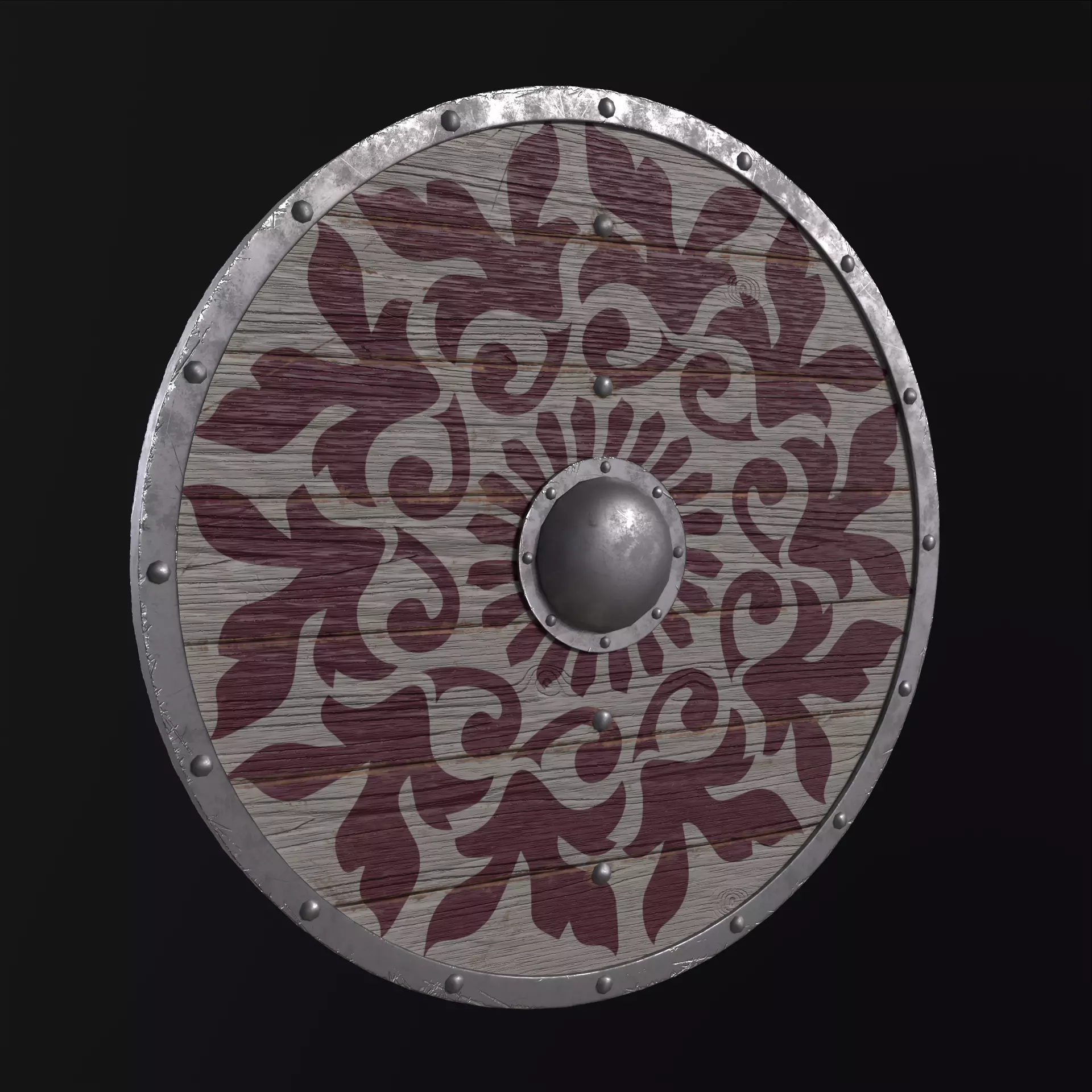 Viking Shield Collection Low-poly 3D model_19