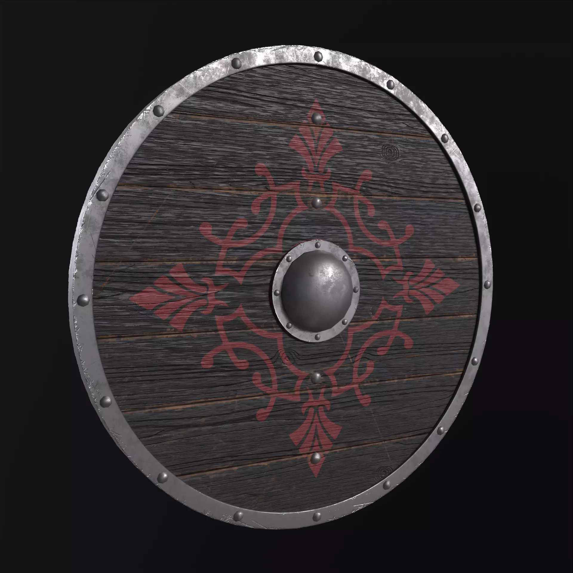 Viking Shield Collection Low-poly 3D model_31