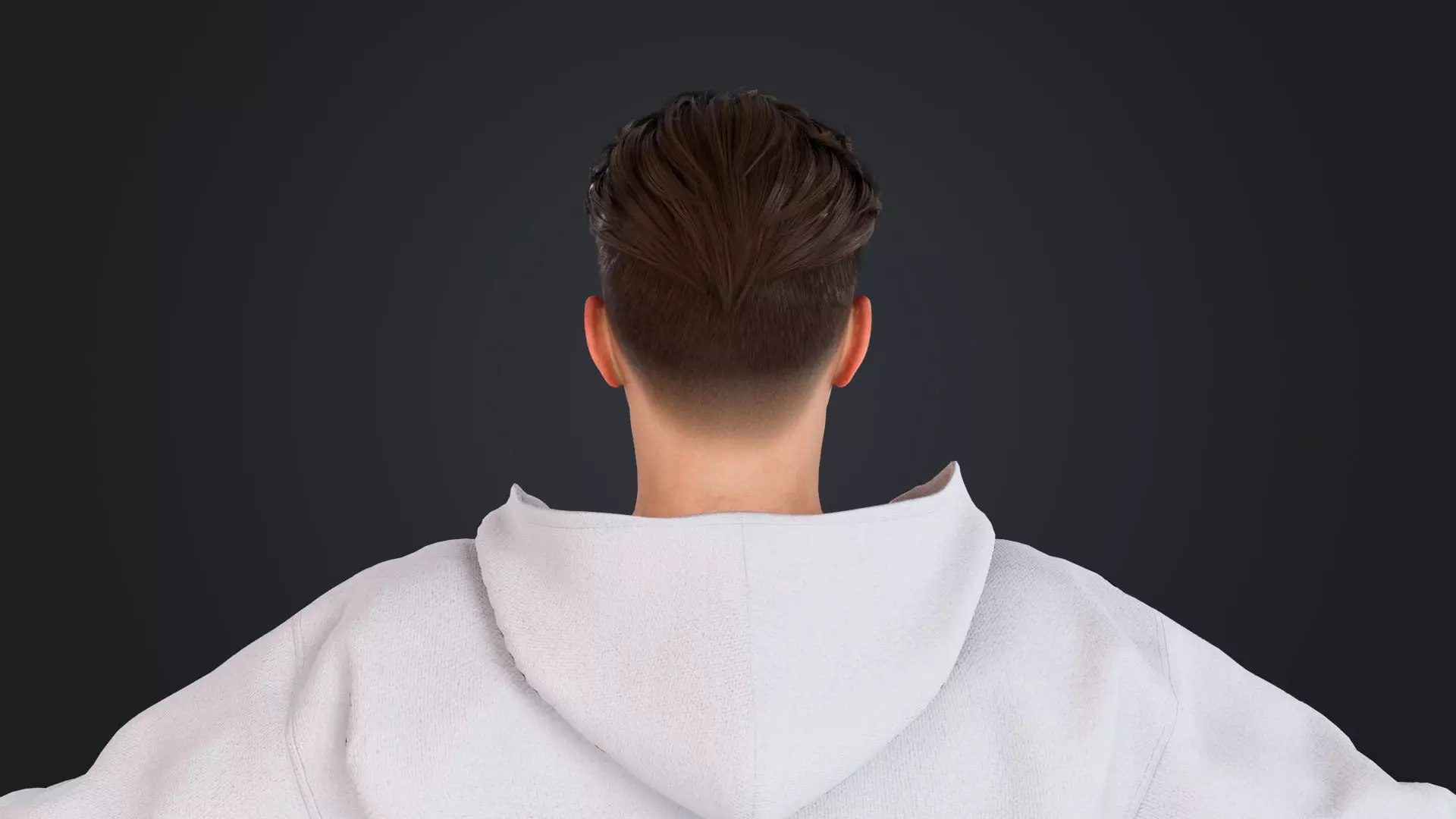 Men wearing hooded sweatshirts Low-poly 3D model_12