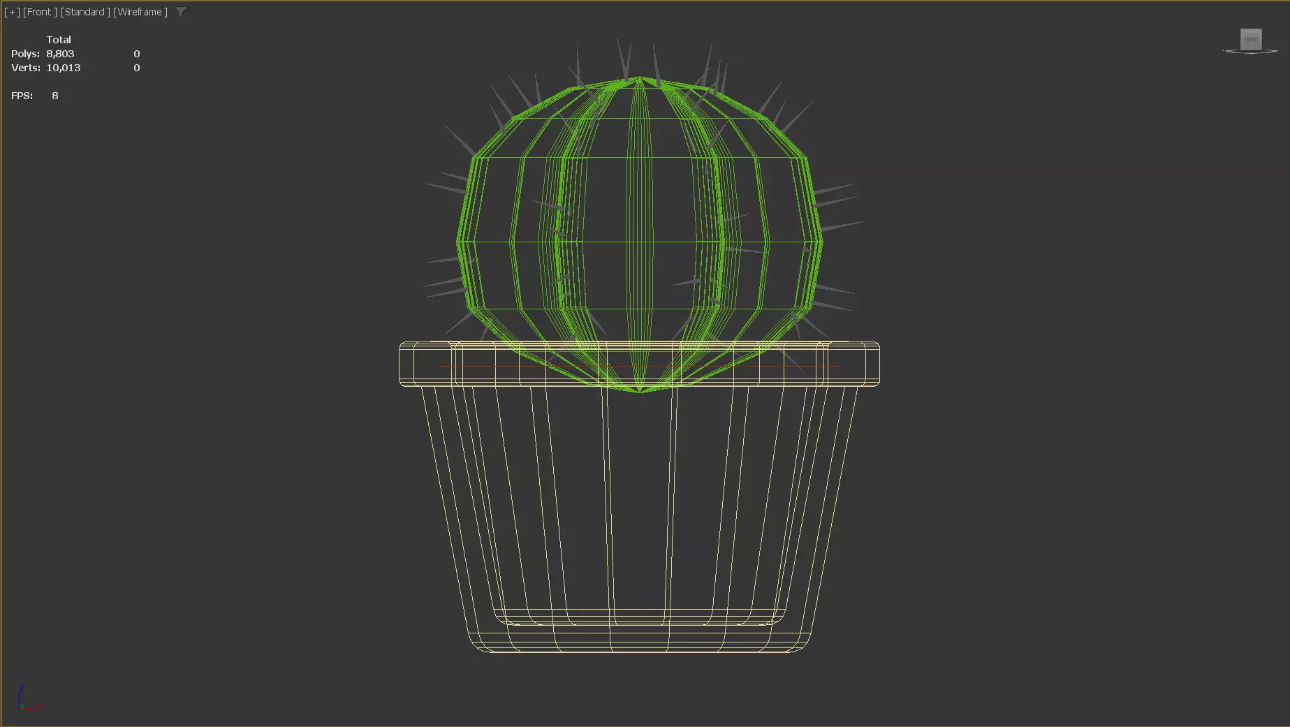 Stylized Low-Poly Cactus Low-poly 3D model_14