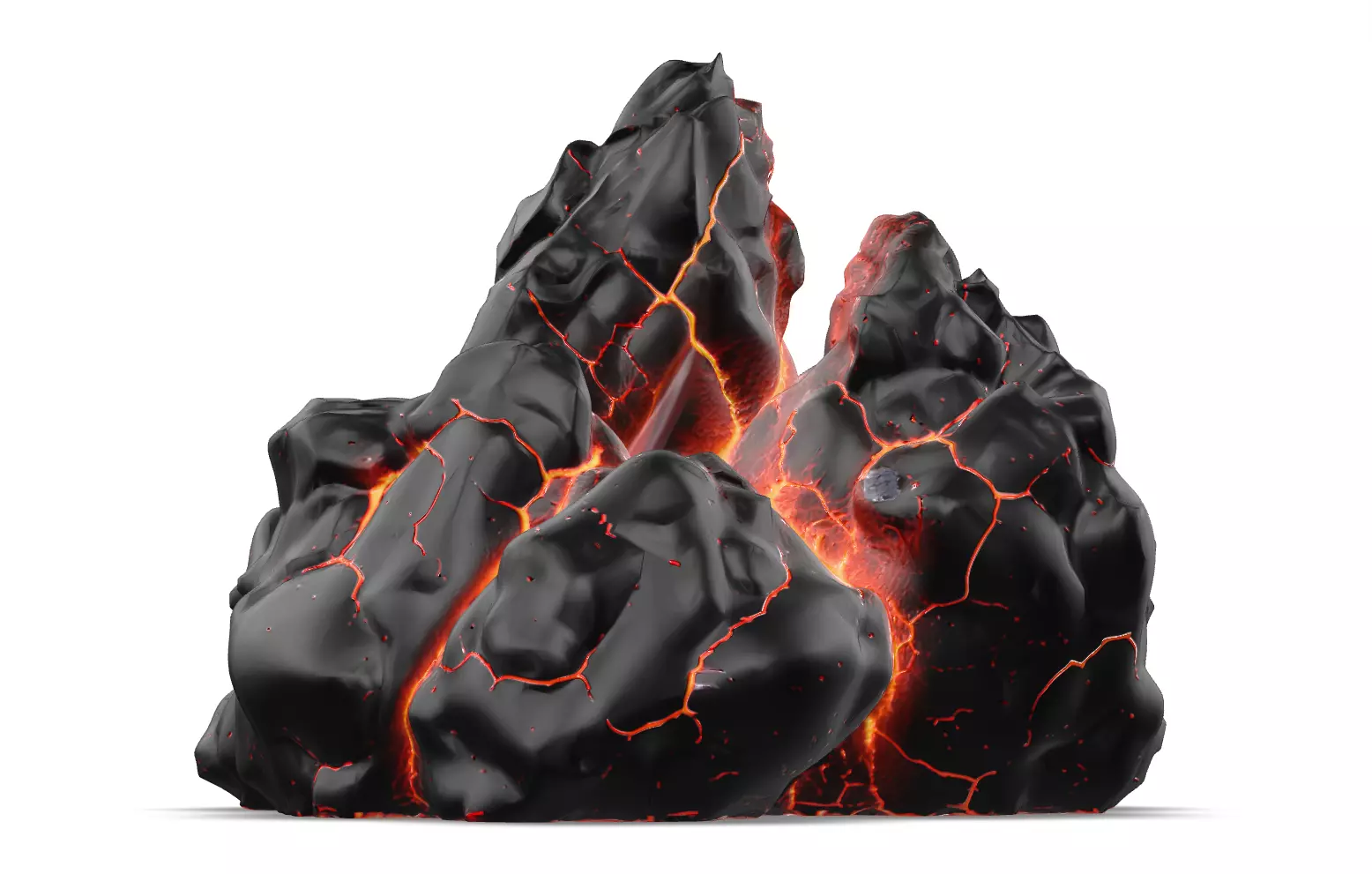 Lava Rock Pack Vol 3 Hyper Realistic Molten Volcanic Rocks Low-poly 3D model_4