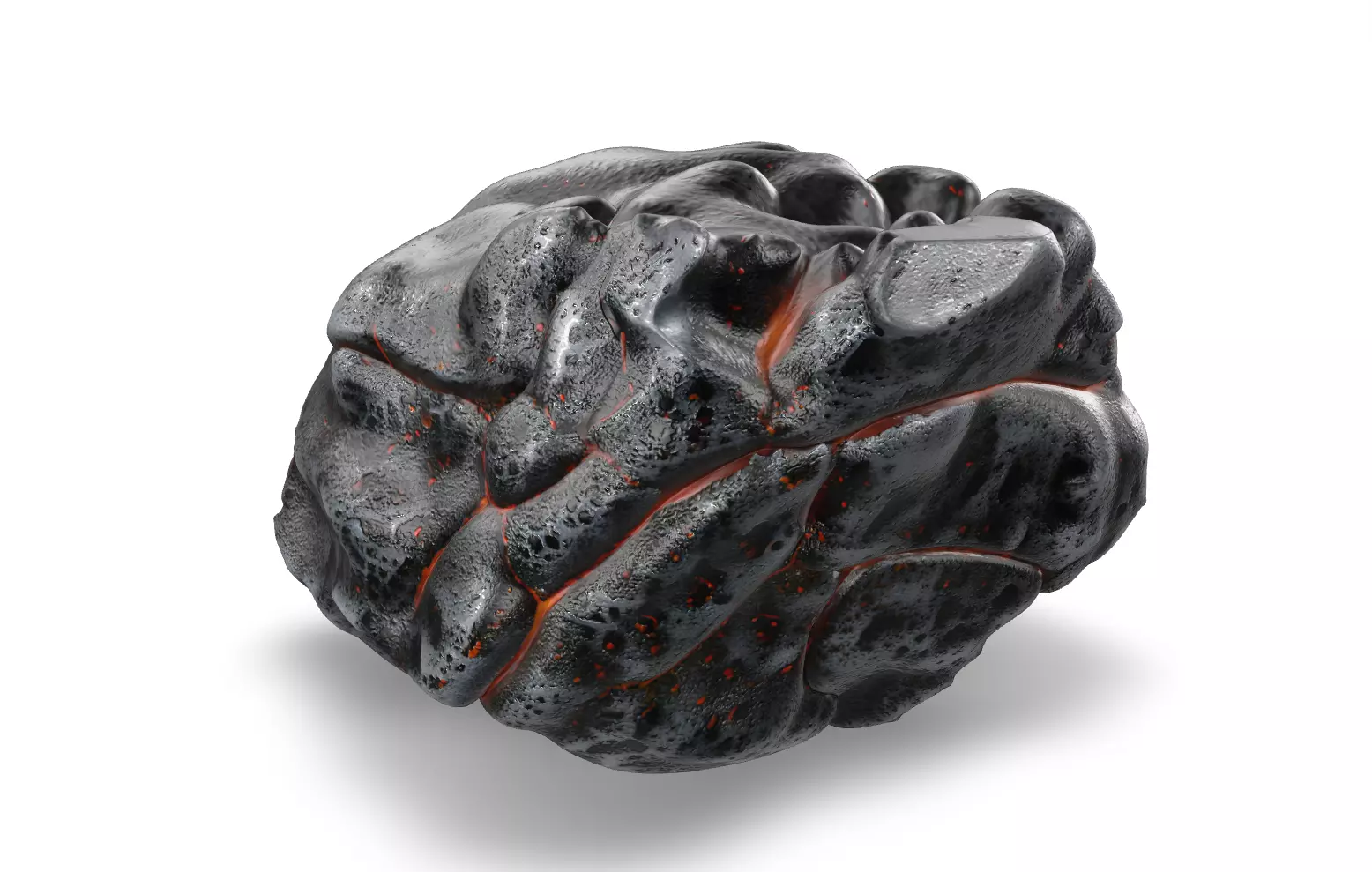 Lava Rock Pack Vol 3 Hyper Realistic Molten Volcanic Rocks Low-poly 3D model_7