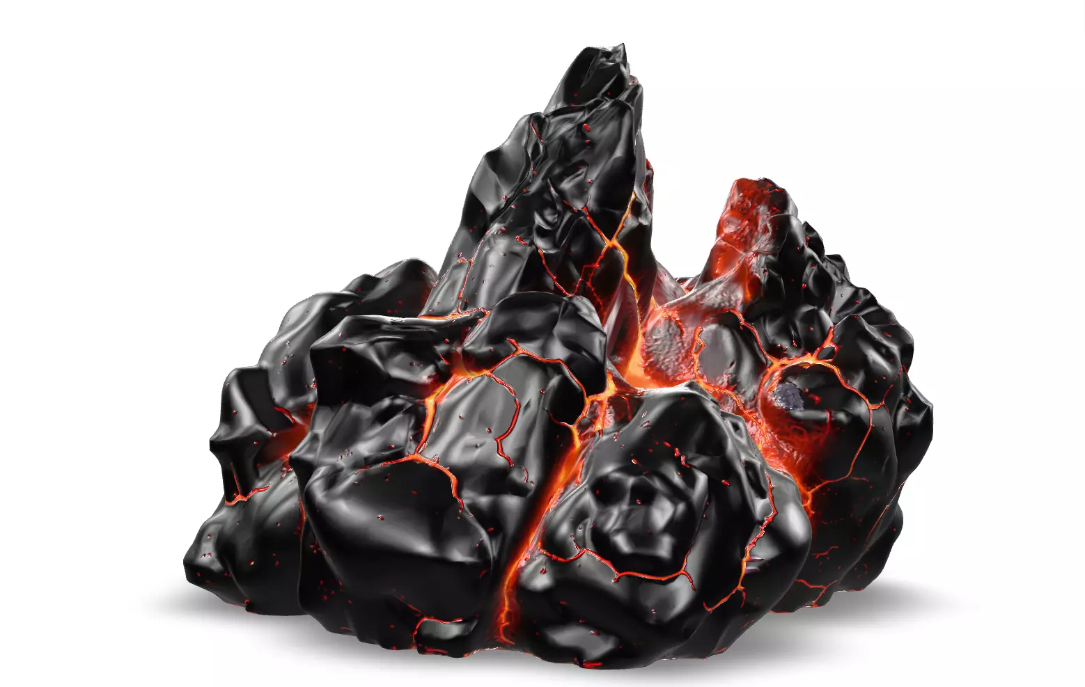 Lava Rock Pack Vol 3 Hyper Realistic Molten Volcanic Rocks Low-poly 3D model_5