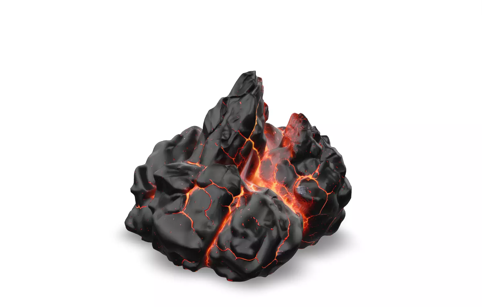 Lava Rock Pack Vol 3 Hyper Realistic Molten Volcanic Rocks Low-poly 3D model_1