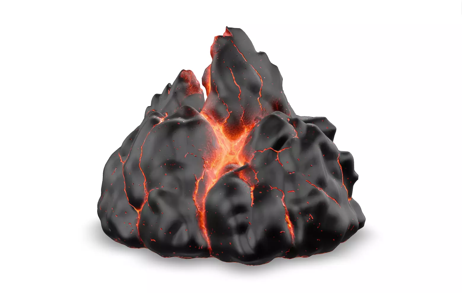 Lava Rock Pack Vol 3 Hyper Realistic Molten Volcanic Rocks Low-poly 3D model_3