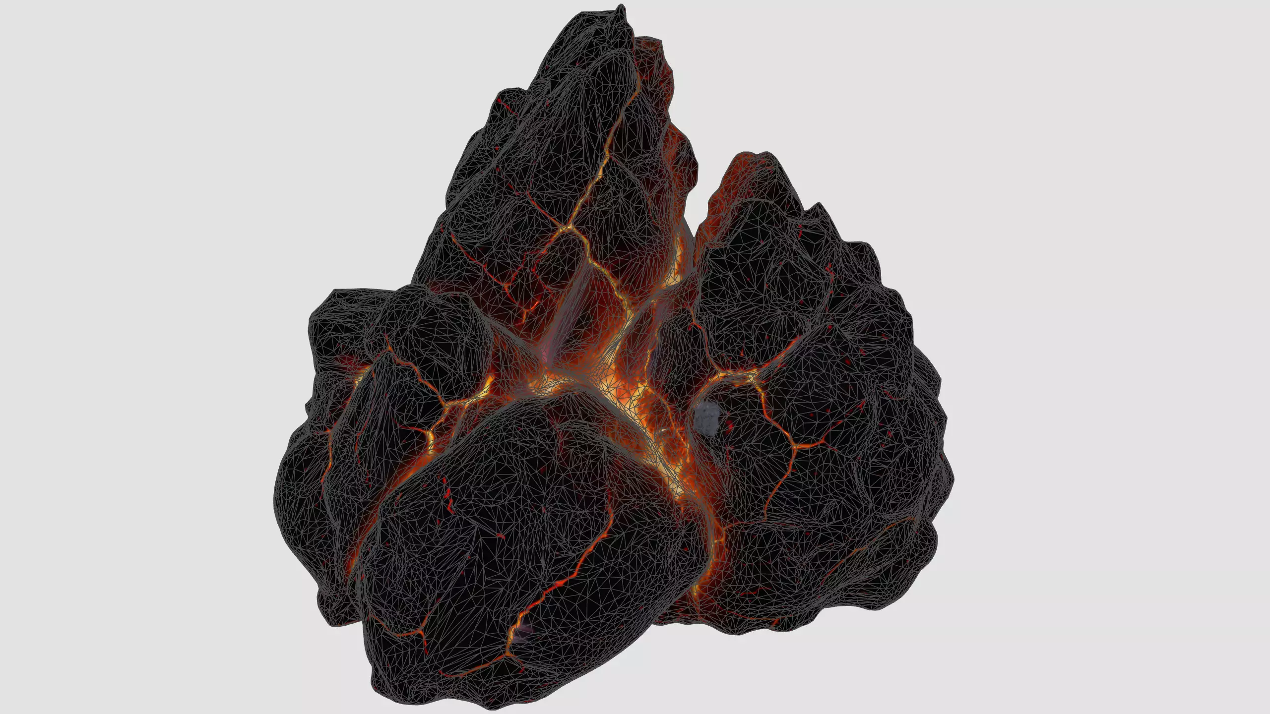 Lava Rock Pack Vol 3 Hyper Realistic Molten Volcanic Rocks Low-poly 3D model_6
