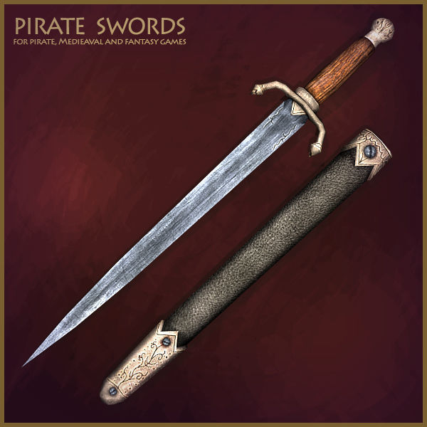 Pirate Weapons Collectuion Low-poly 3D model_15