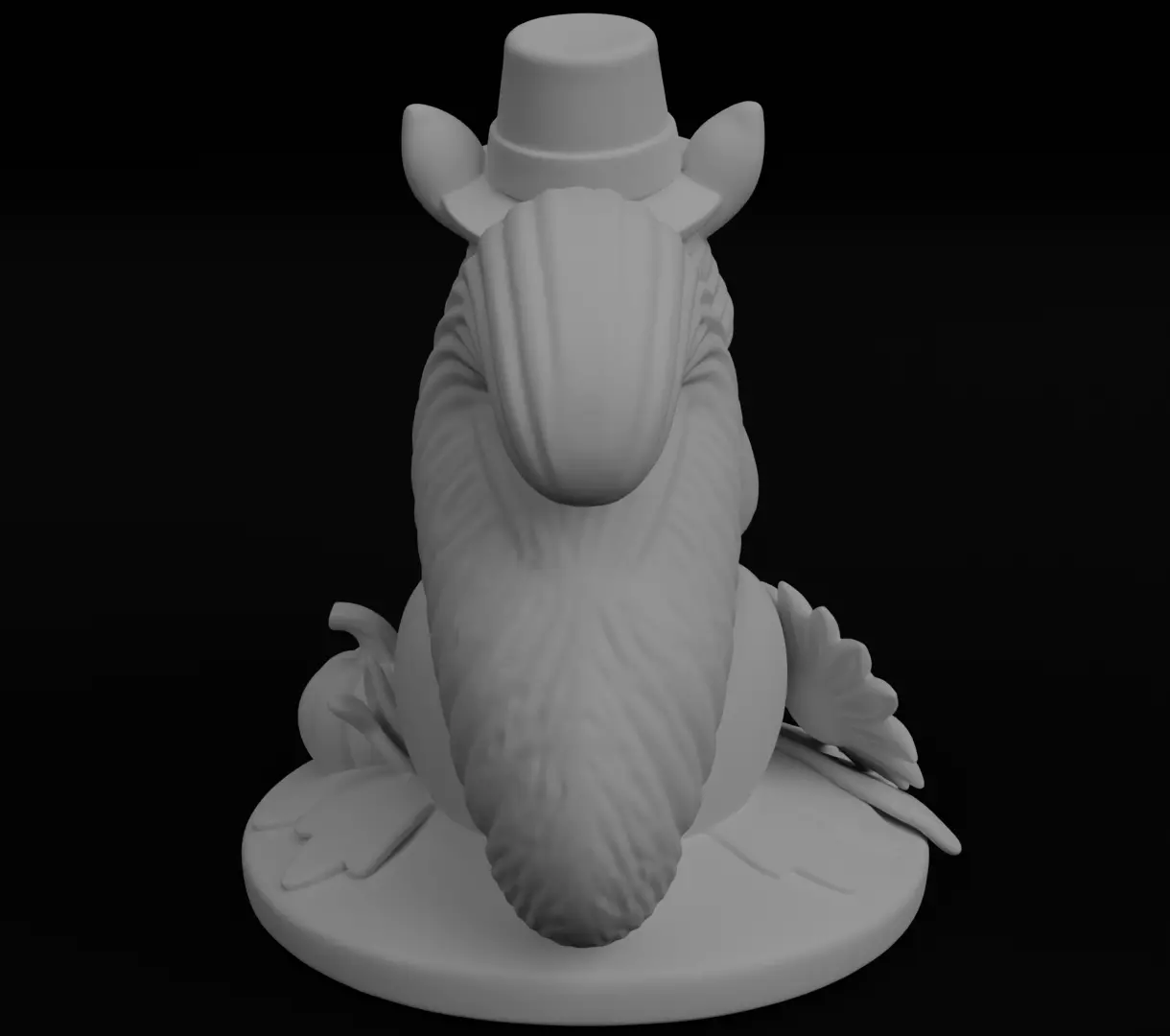 Cute Autumn squirrel Thanksgiving day 3D model for printing 3D print model_2