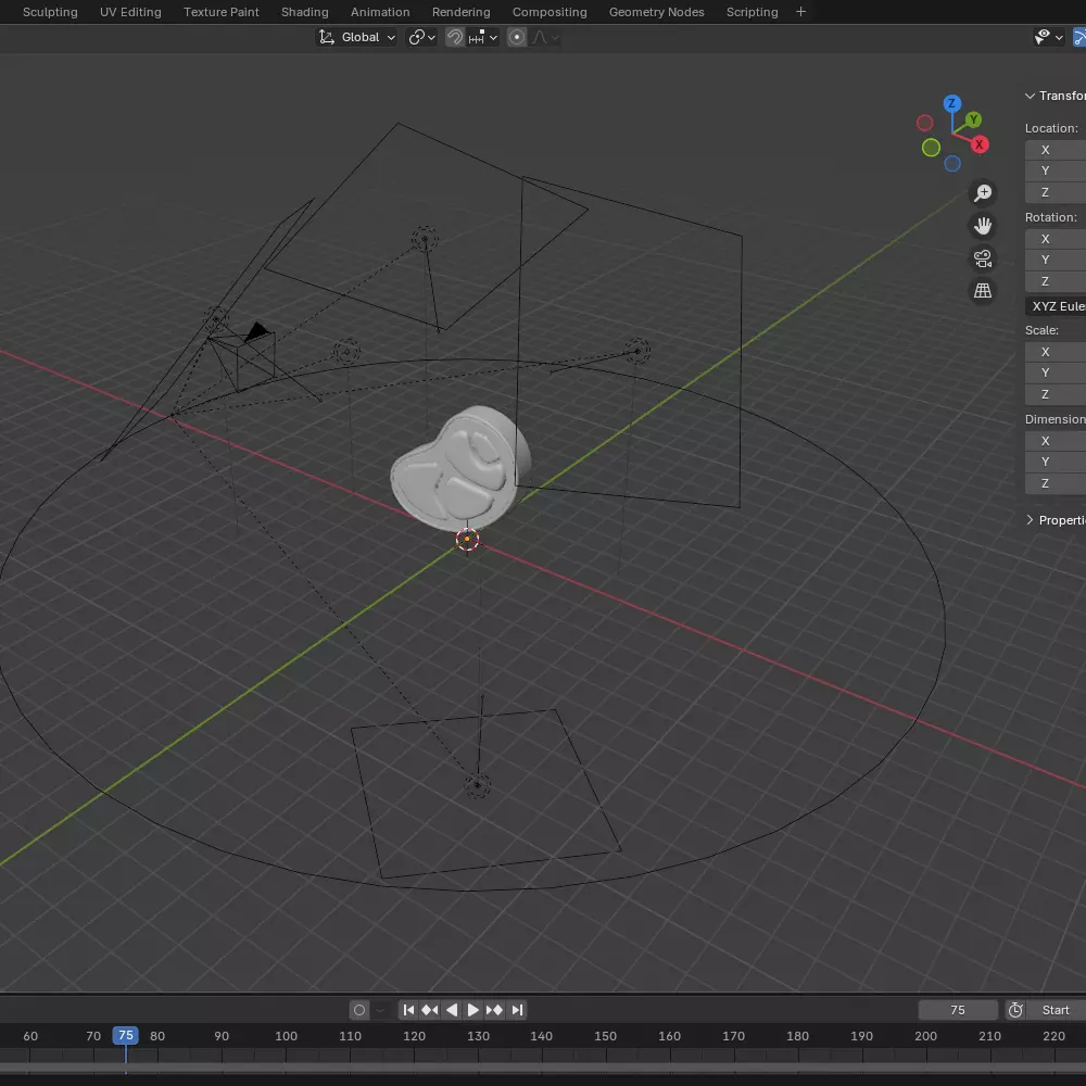  Raw Meat Cartoon 3D model_16