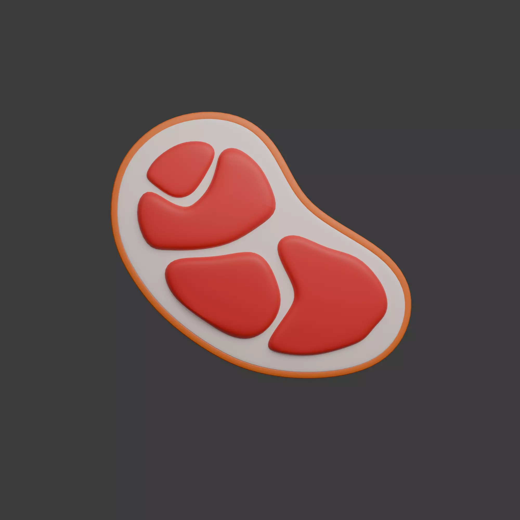  Raw Meat Cartoon 3D model_3