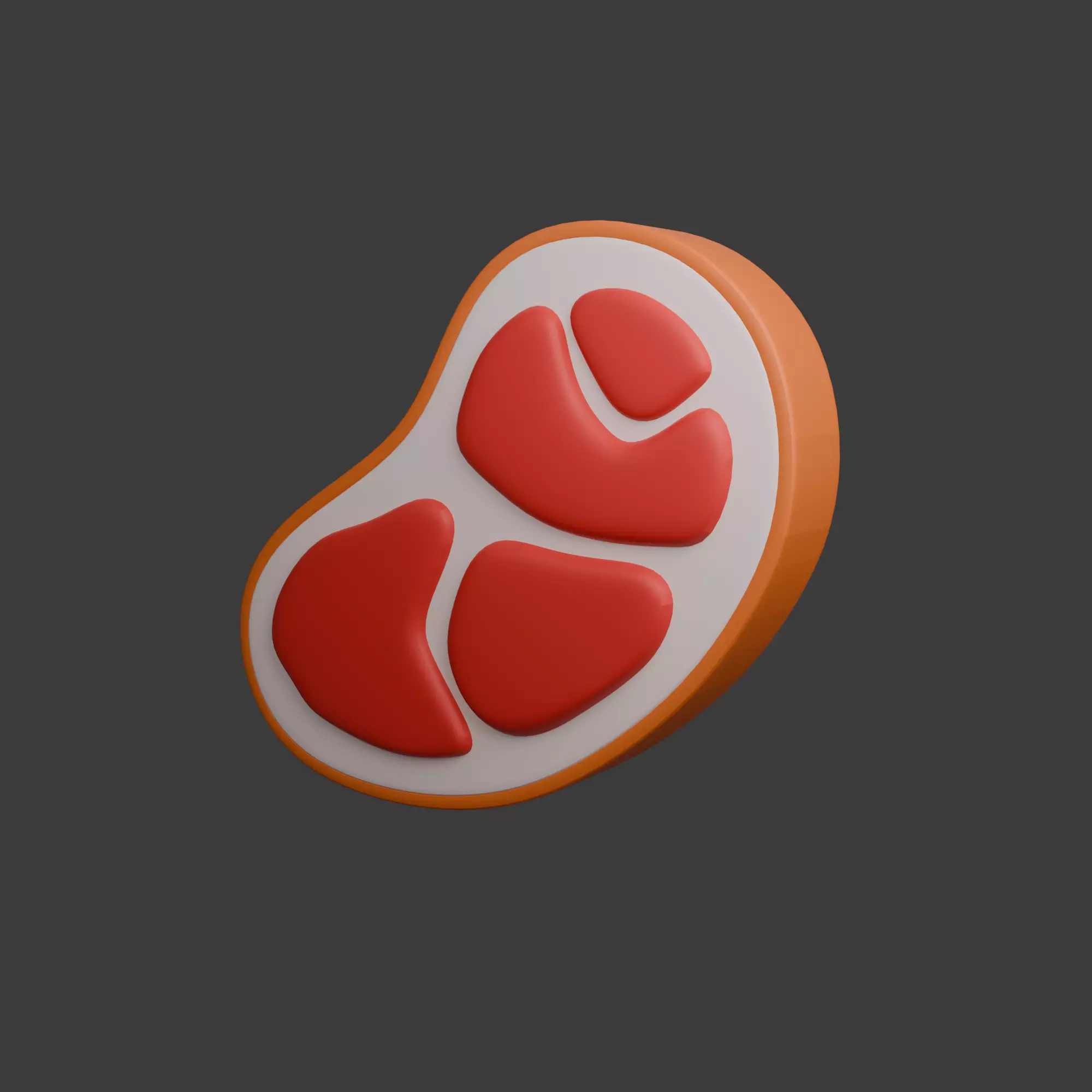  Raw Meat Cartoon 3D model_0