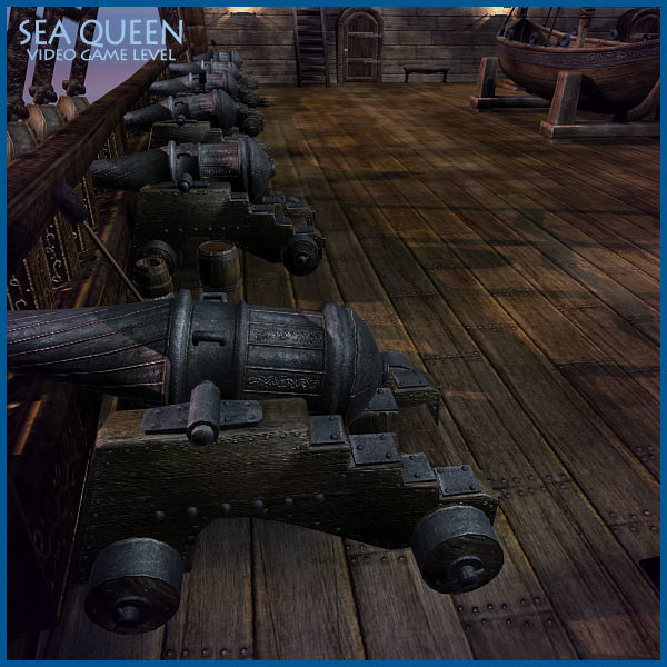 Sea Queen Ship  Low-poly 3D model_7