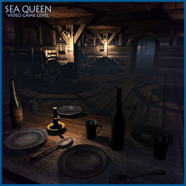 Sea Queen Ship  Low-poly 3D model_10