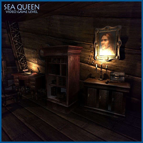 Sea Queen Ship  Low-poly 3D model_9