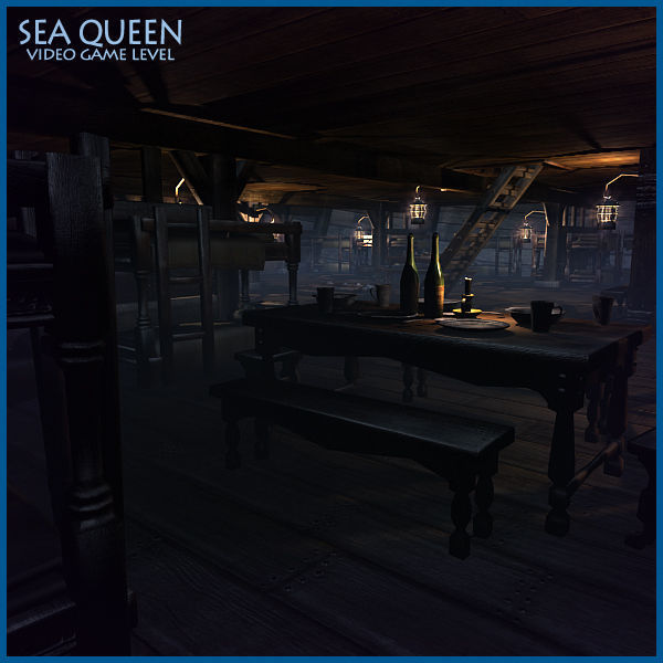 Sea Queen Ship  Low-poly 3D model_12