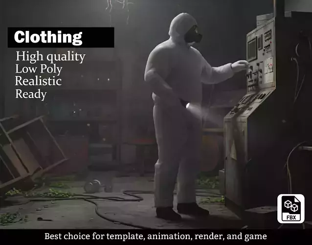 Hazmat Suit - Game-Ready Protective Outfit