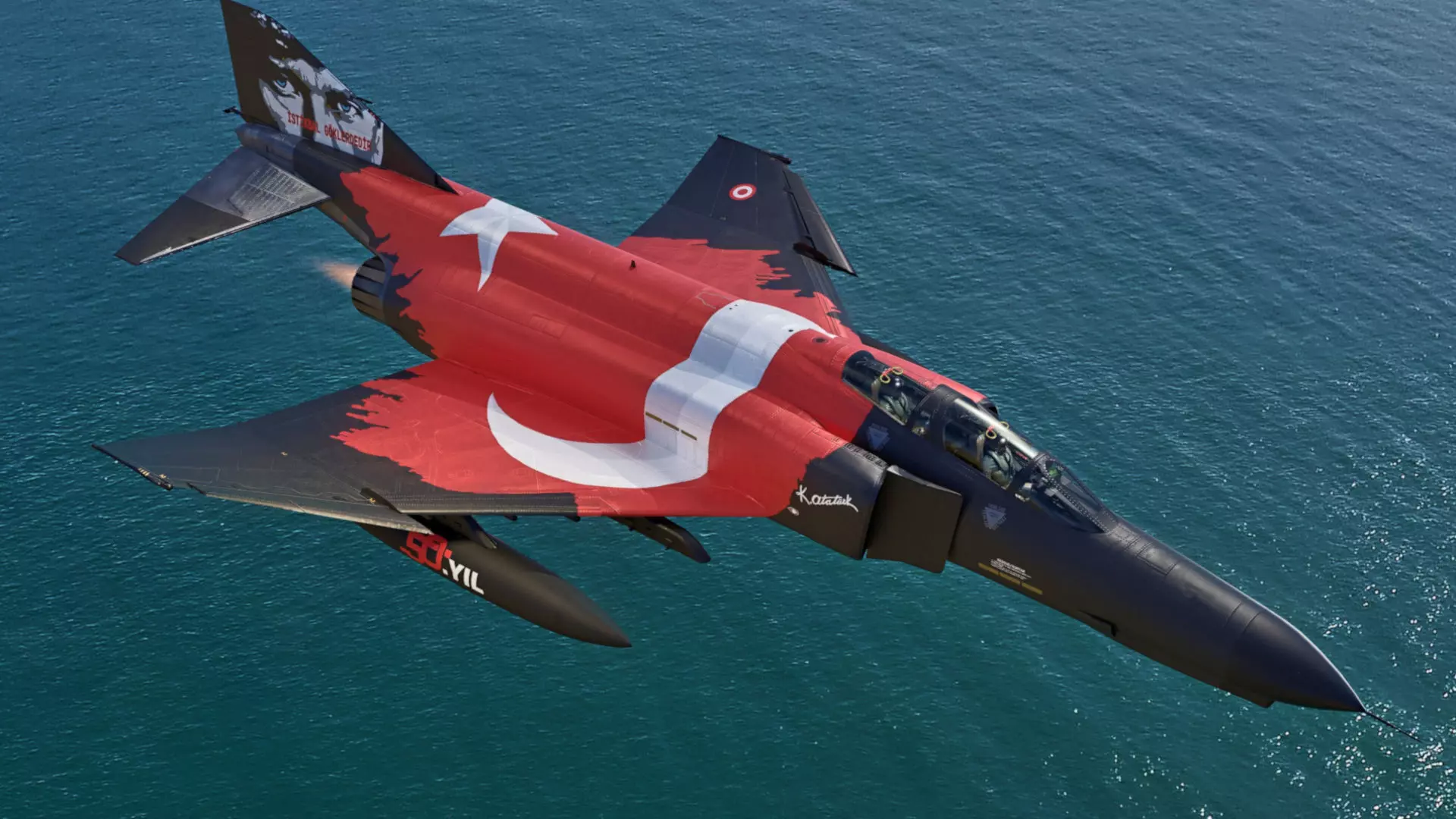F4 Phantom 2 Turkey-With Cockpit-Fully Rigged-High Resolution Low-poly 3D model_7