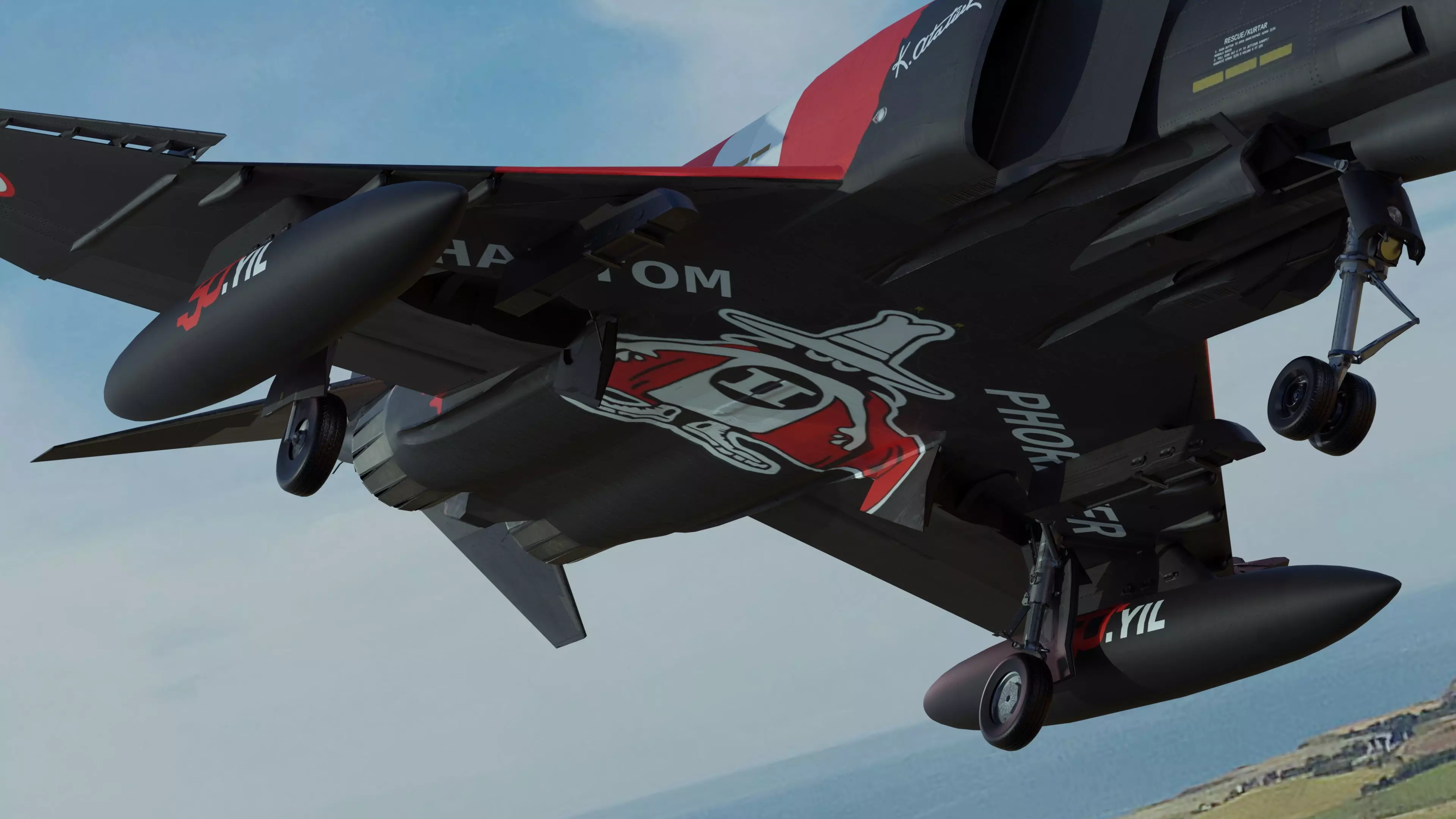 F4 Phantom 2 Turkey-With Cockpit-Fully Rigged-High Resolution Low-poly 3D model_14