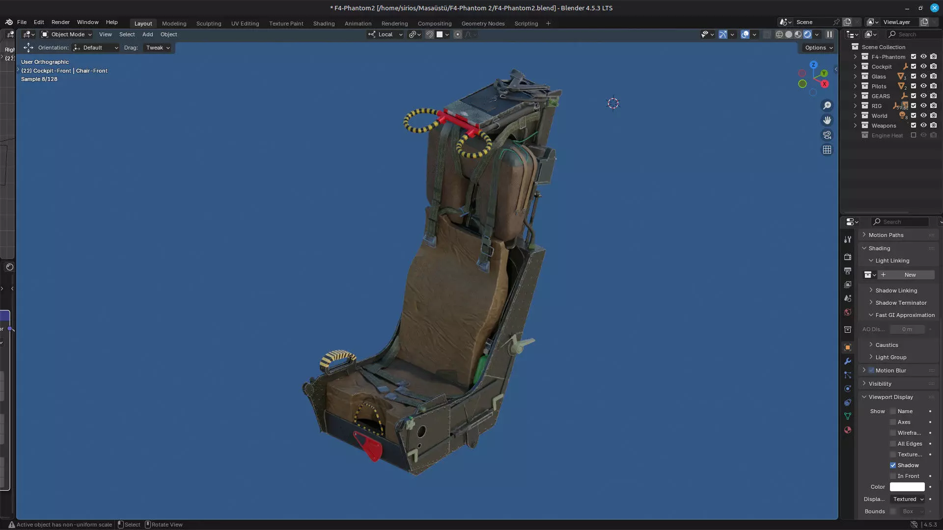F4 Phantom 2 Turkey-With Cockpit-Fully Rigged-High Resolution Low-poly 3D model_27