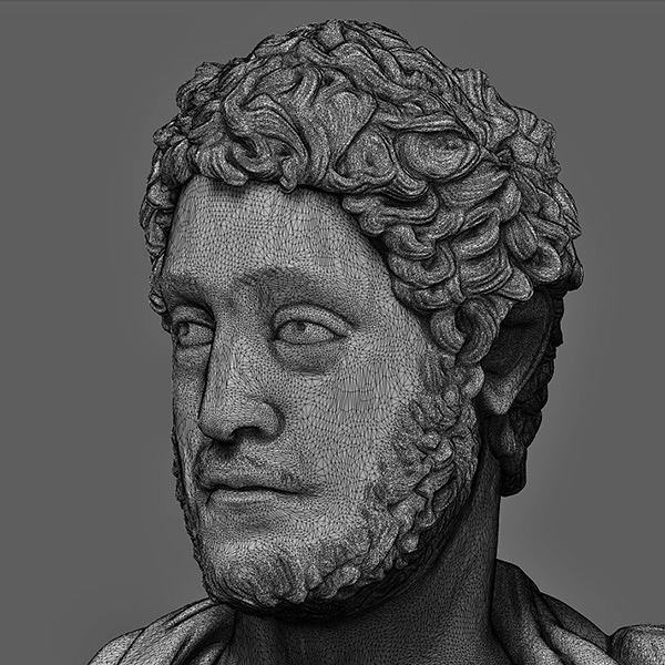 Printable bust of Commodus Emperor 3D print model_7
