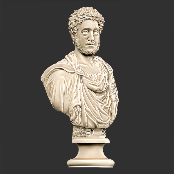 Printable bust of Commodus Emperor 3D print model_5