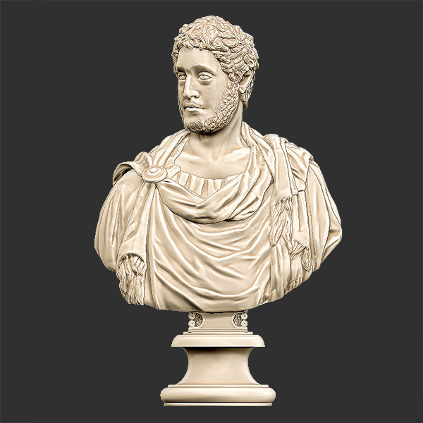 Printable bust of Commodus Emperor 3D print model_1