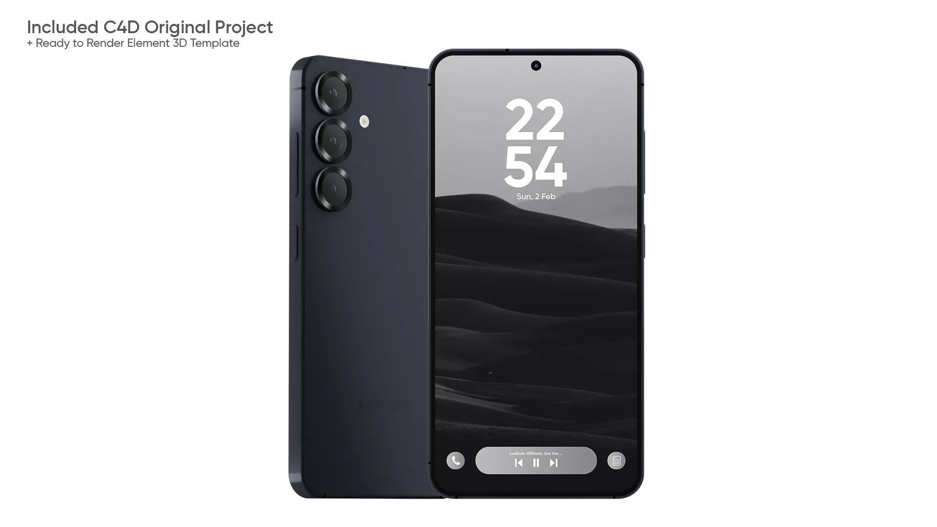  Galaxy S25 3D Model for Element 3D And Cinema 4D 3D model_3