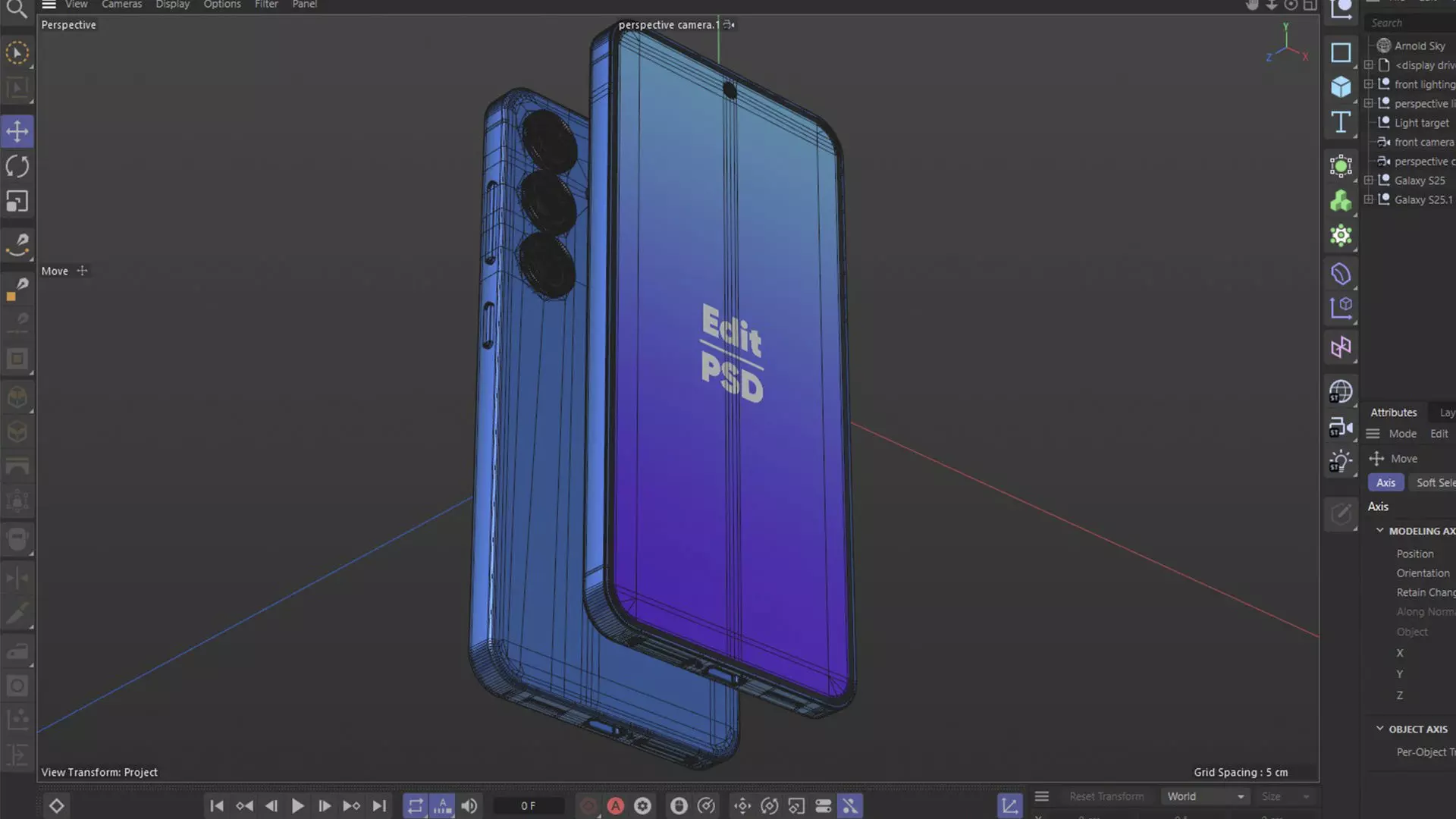 Galaxy S25 3D Model for Element 3D And Cinema 4D 3D model_9