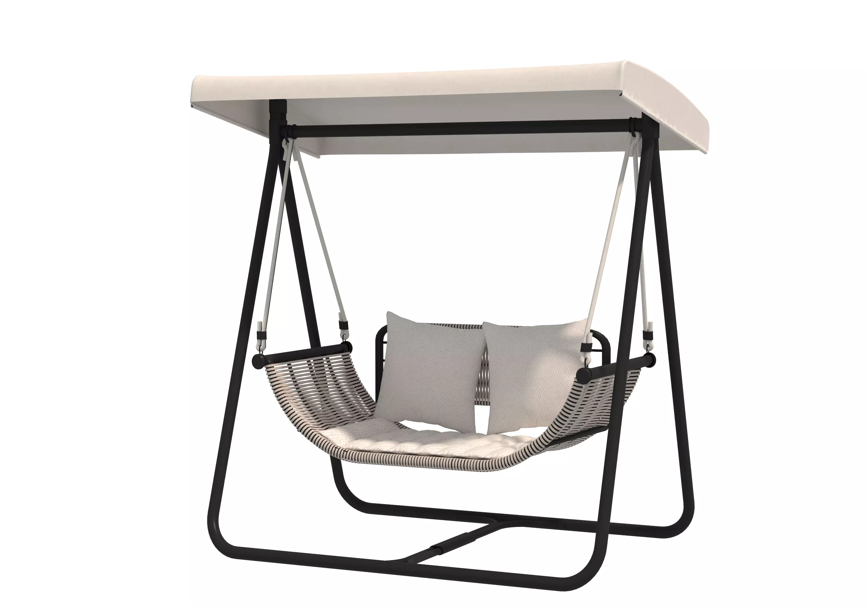 Garden Swing Chair 03 Low-poly 3D model