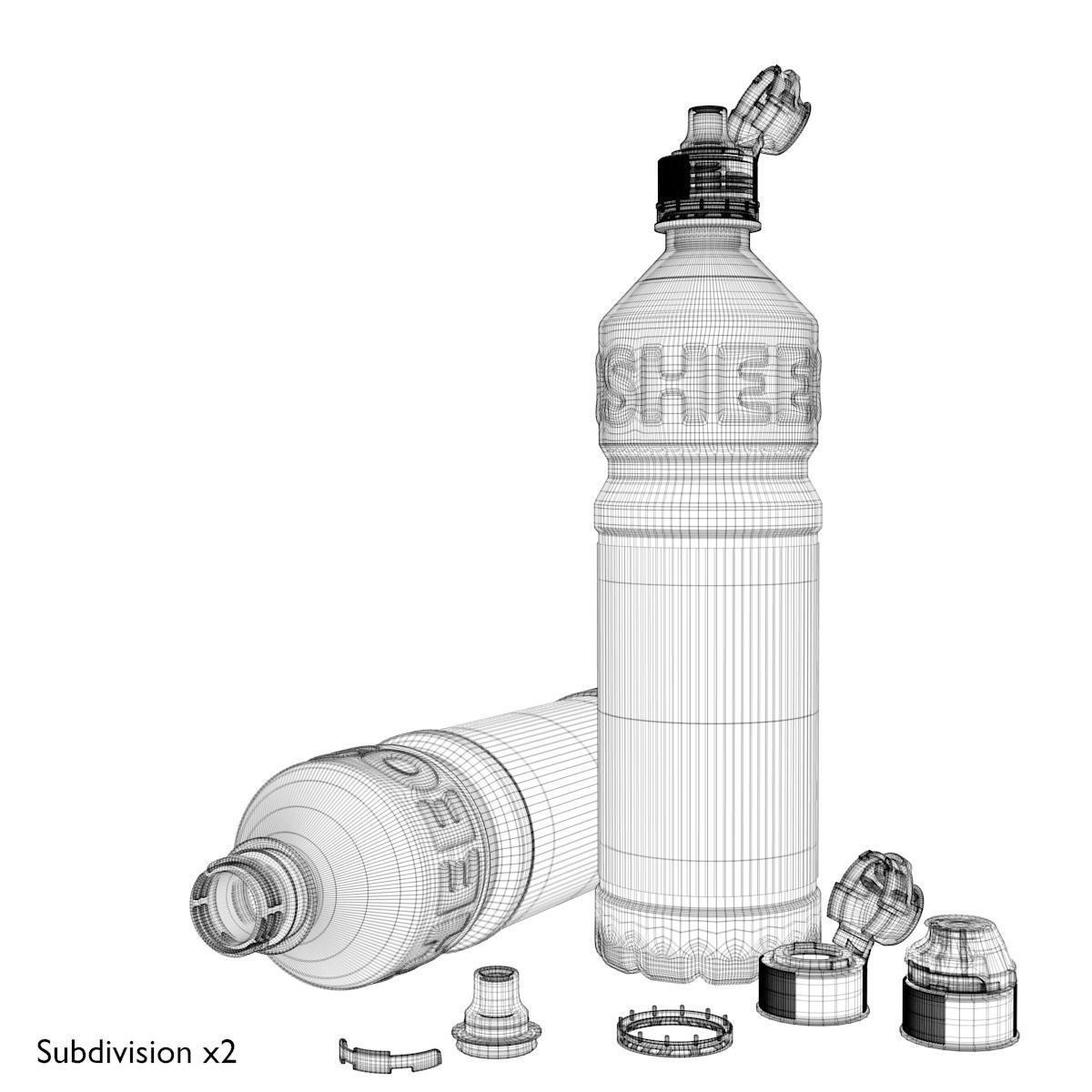 Oshee water bottle 3D model_1