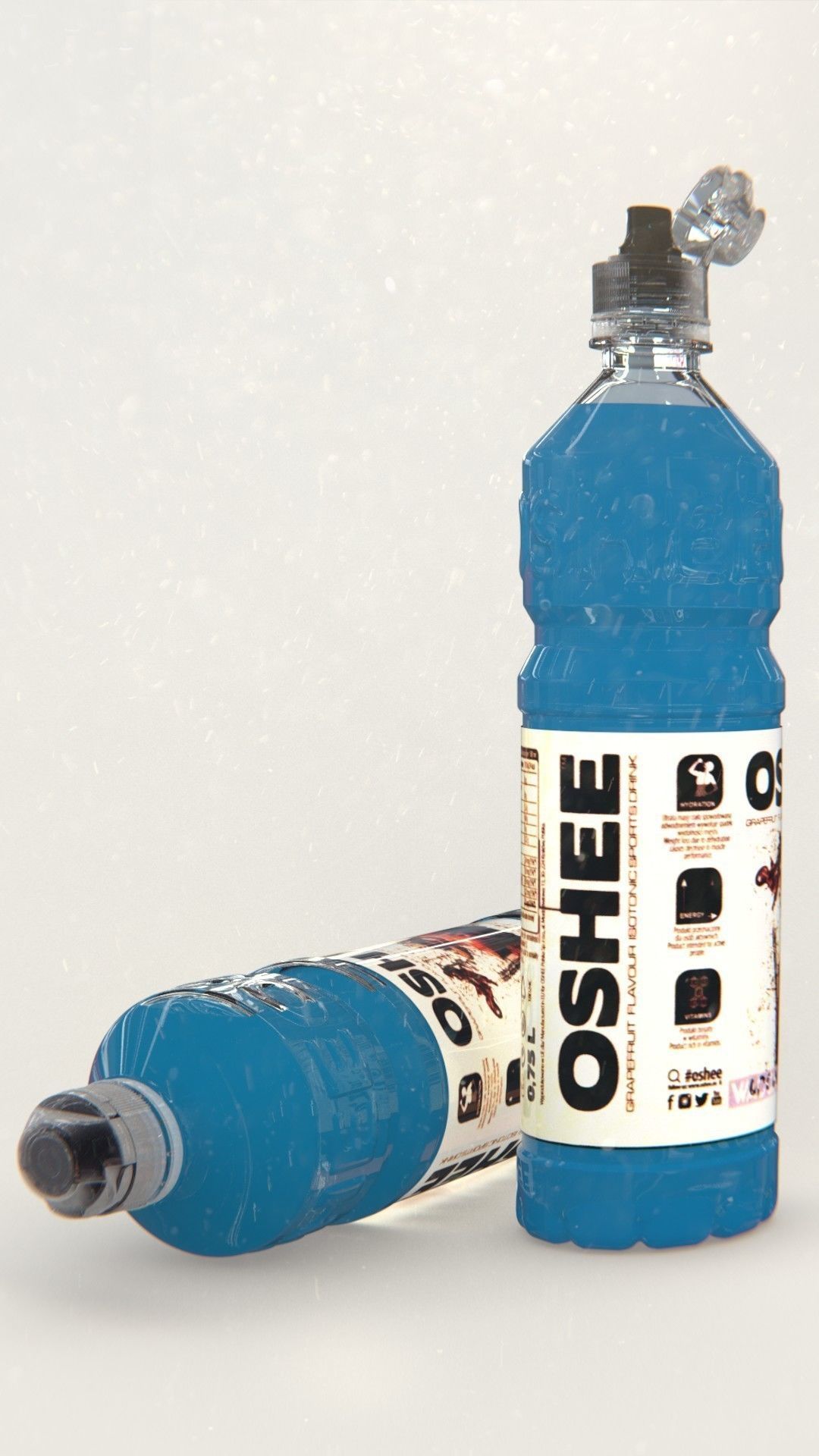Oshee water bottle 3D model_2