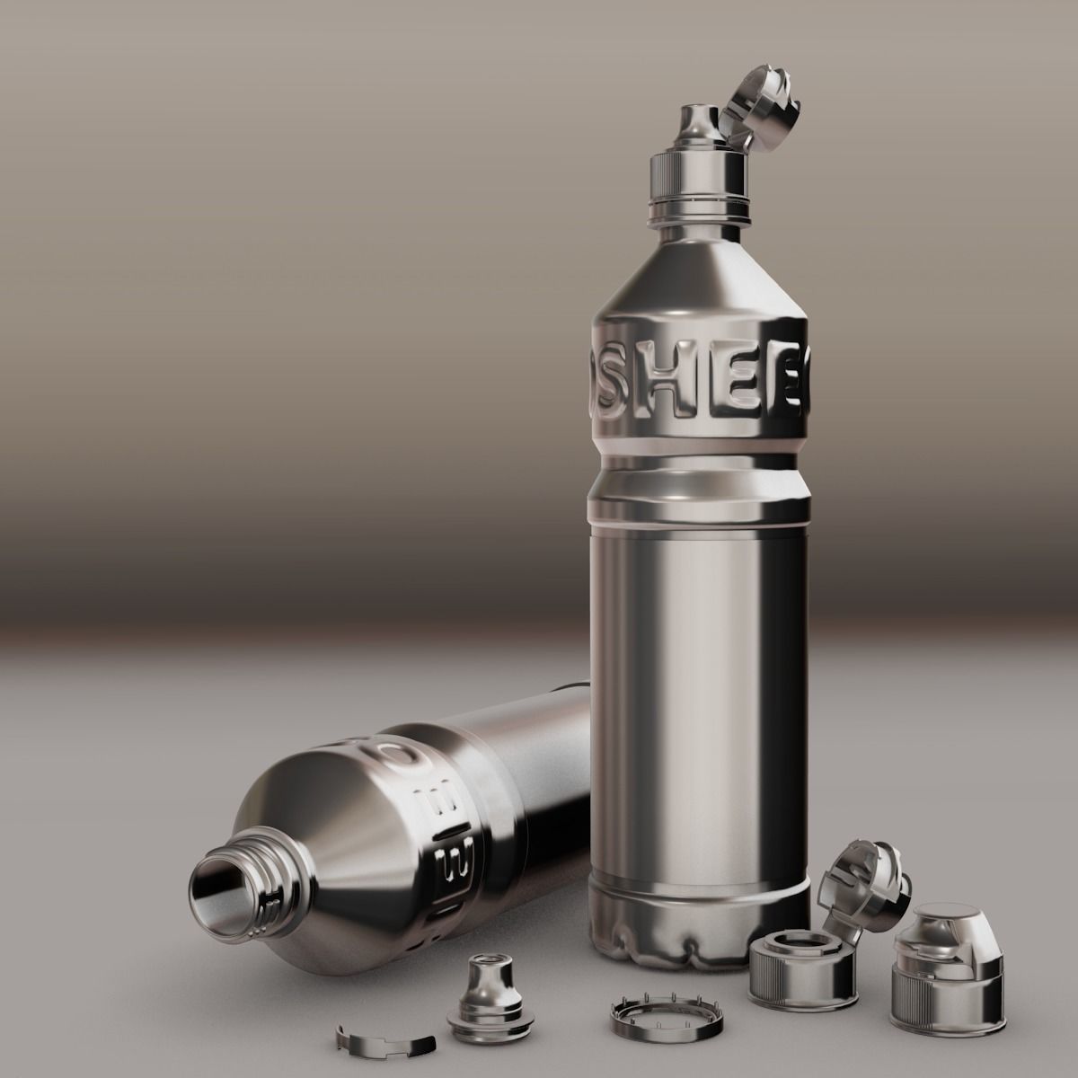 Oshee water bottle 3D model_4