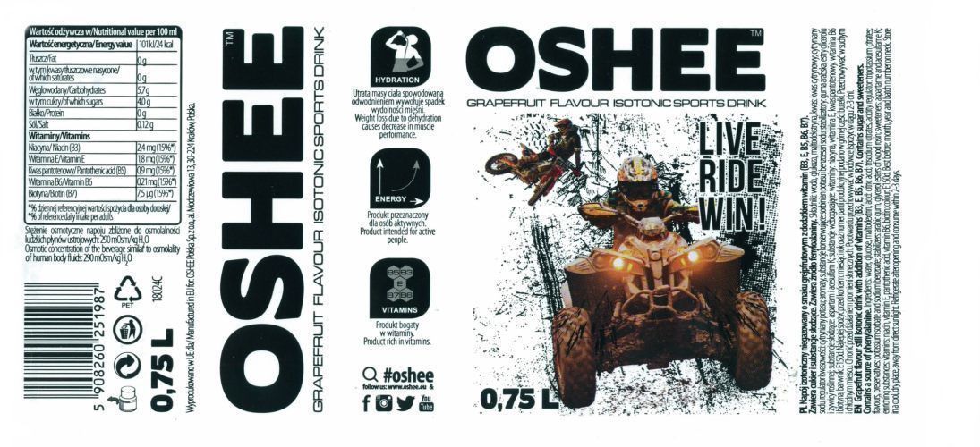 Oshee water bottle 3D model_5