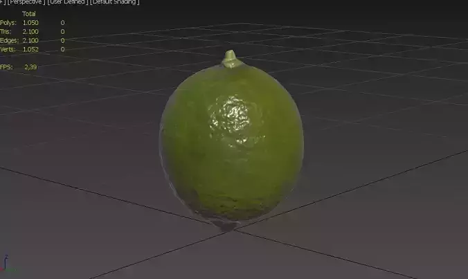Lemon Green M03 Low-poly 3D model 3