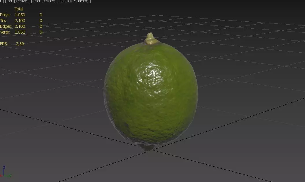 Lemon Green M03 Low-poly 3D model_2