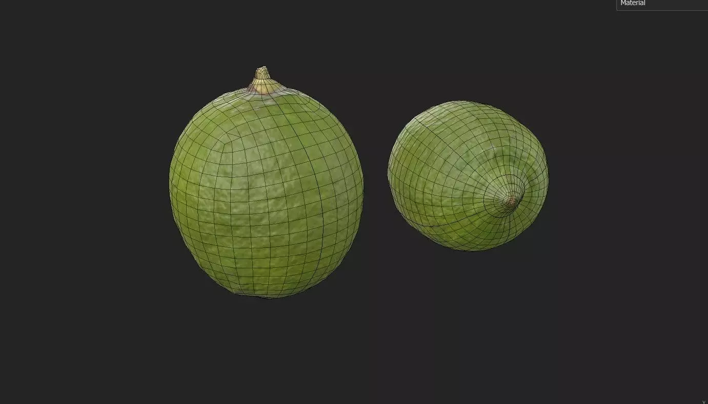 Lemon Green M03 Low-poly 3D model_1