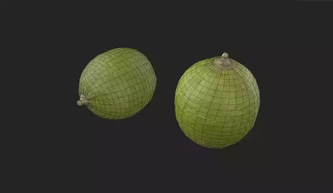 Lemon Green M03 Low-poly 3D model 7