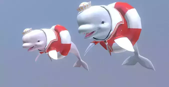 DOLPHIN Dive and Spawn fbx pbr Animated