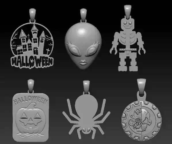 Haunted Castle Halloween Pendant