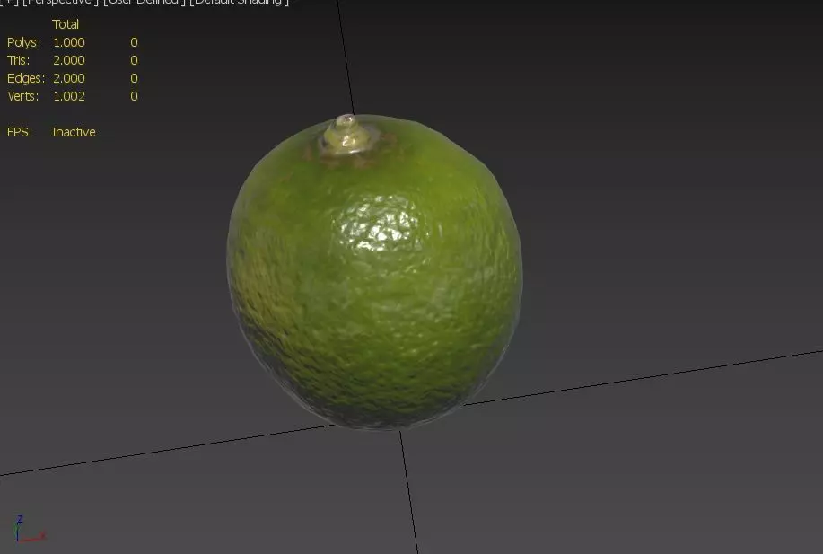 Lemon Green M04 Low-poly 3D model_2