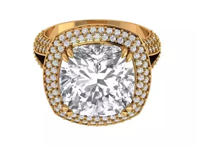 Cushion Square Engagement Ring