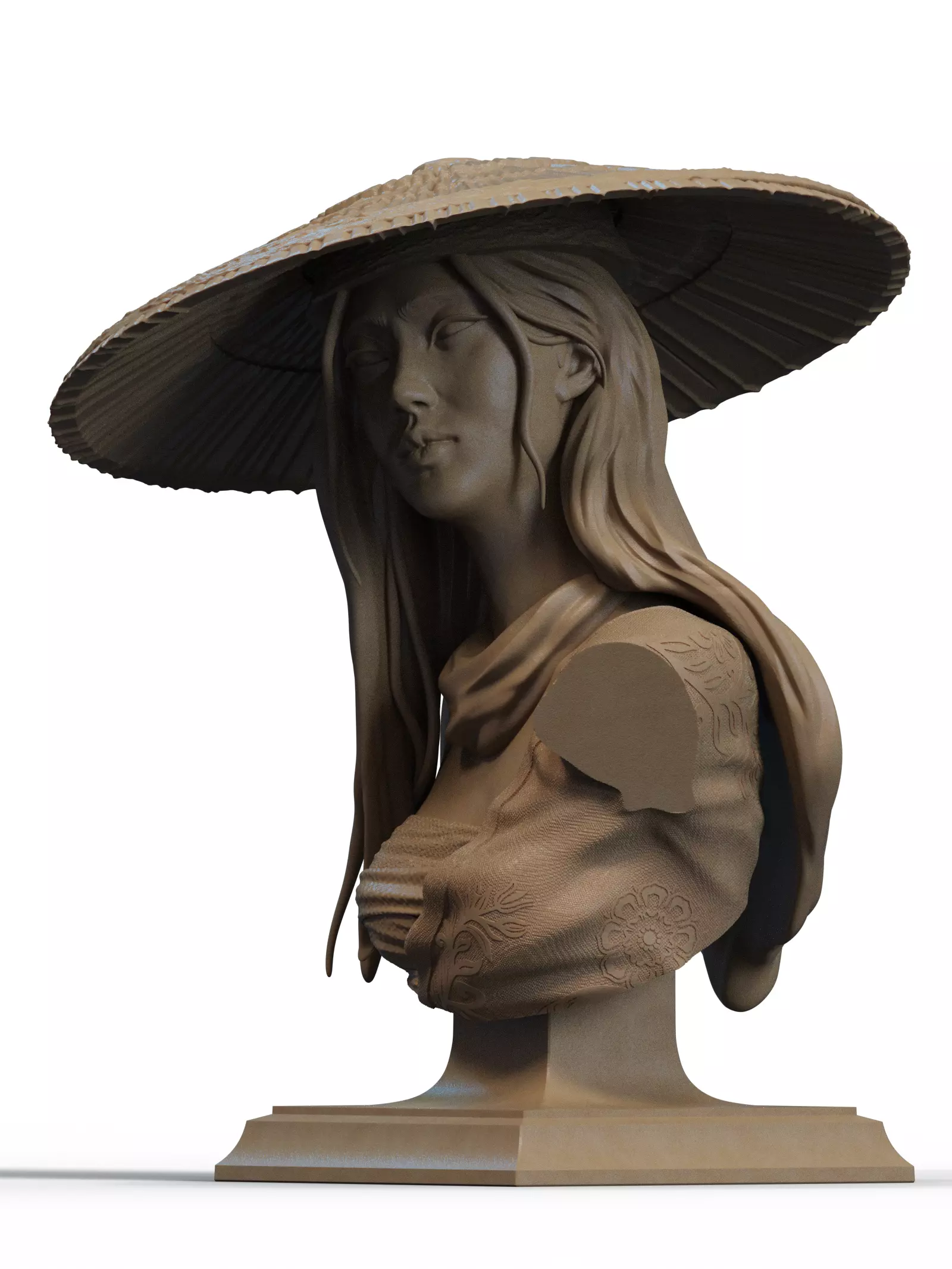 Psylocke Bust 3D Print 3D print model_1