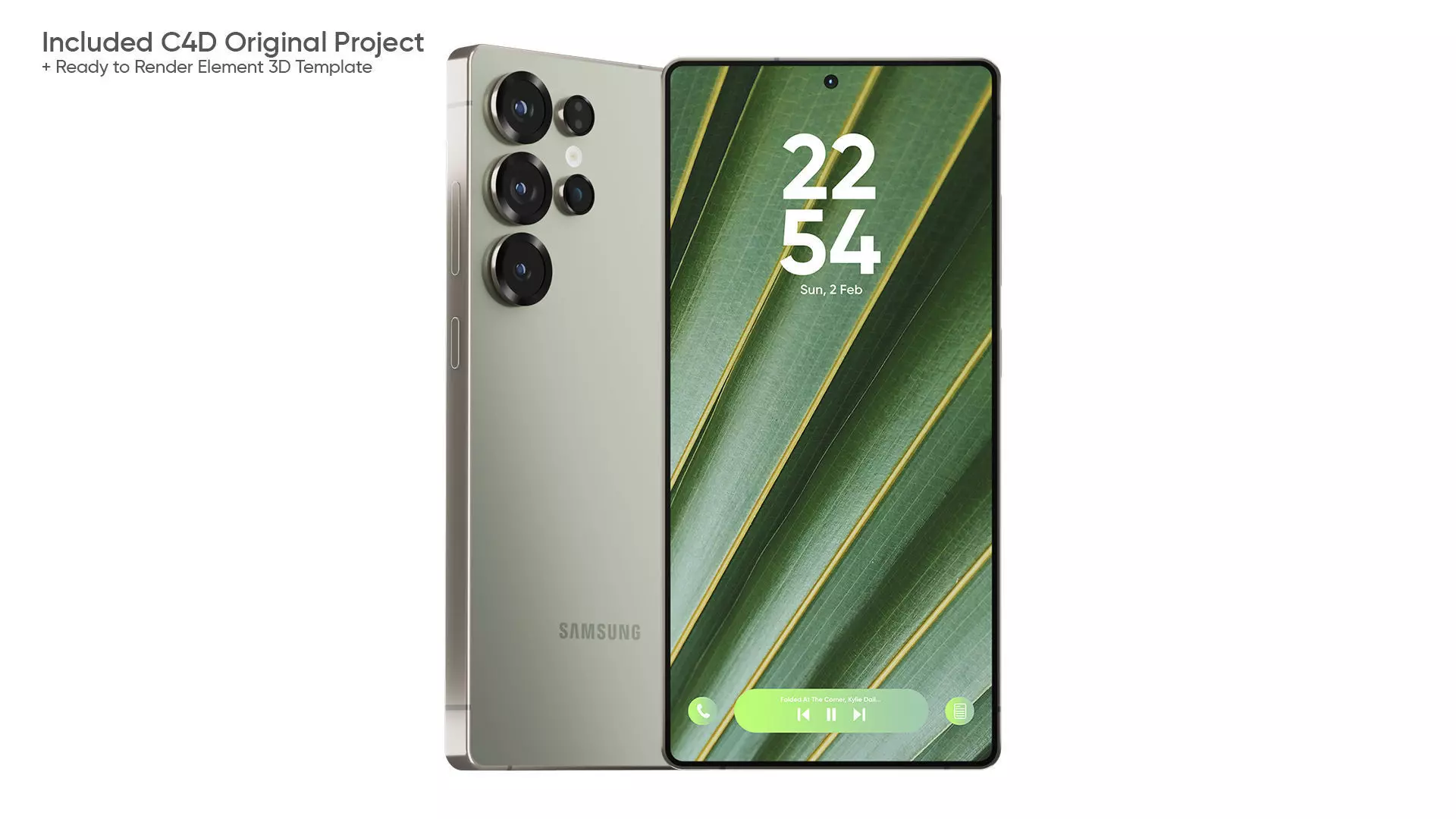  Galaxy S25 Ultra 3D Model for Element 3D And Cinema 4D  3D model_3