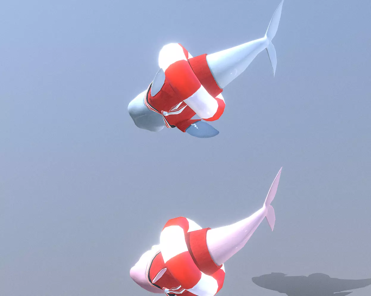 Baby DOLPHIN Greeting Spinning fbx png animated 3D model_1