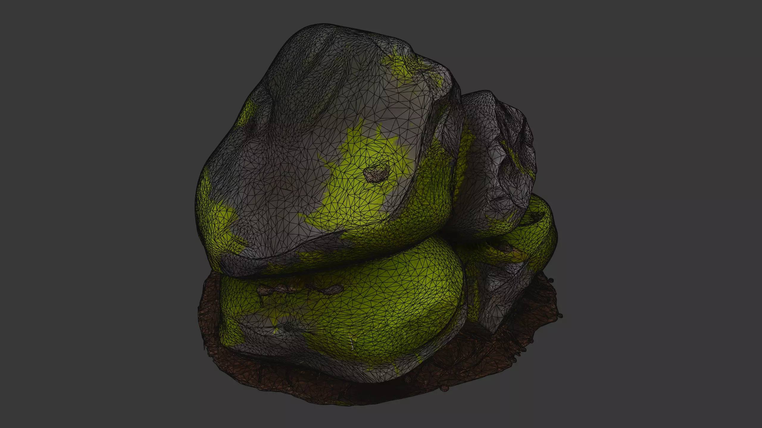 Mossy Rock Pack Vol 4 6 Realistic Forest Rocks and Stones Low-poly 3D model_7