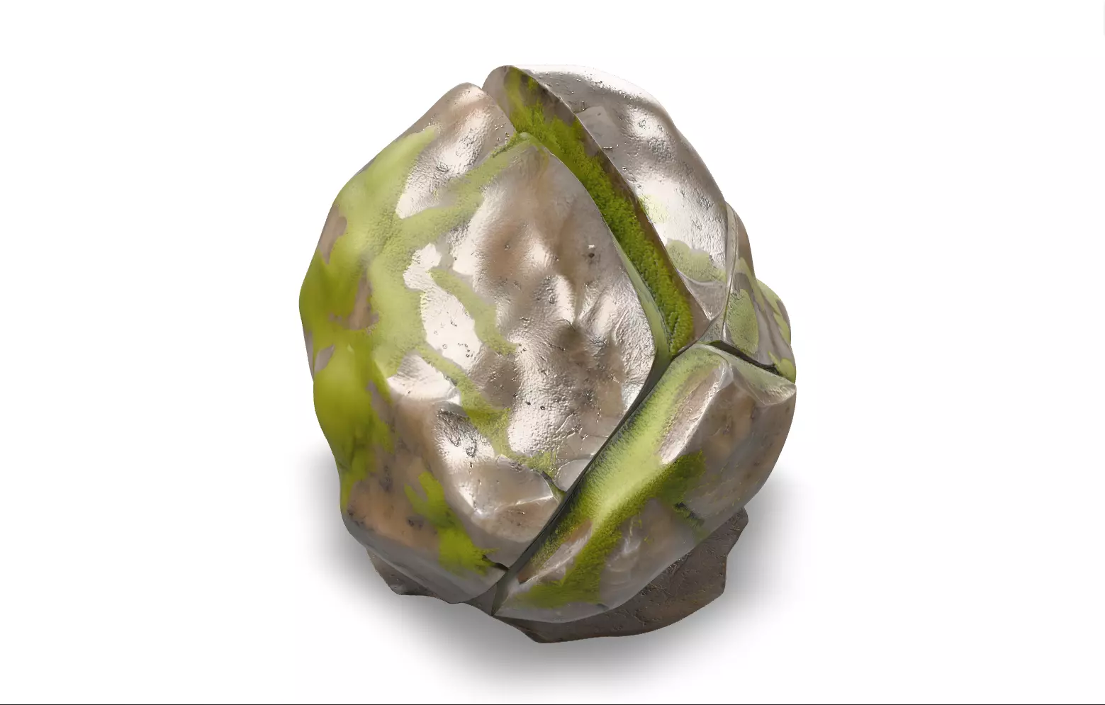 Mossy Rock Pack Vol 4 6 Realistic Forest Rocks and Stones Low-poly 3D model_24