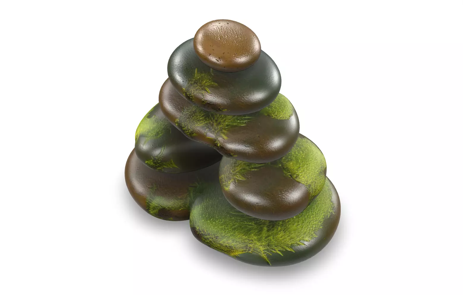 Mossy Rock Pack Vol 4 6 Realistic Forest Rocks and Stones Low-poly 3D model_30