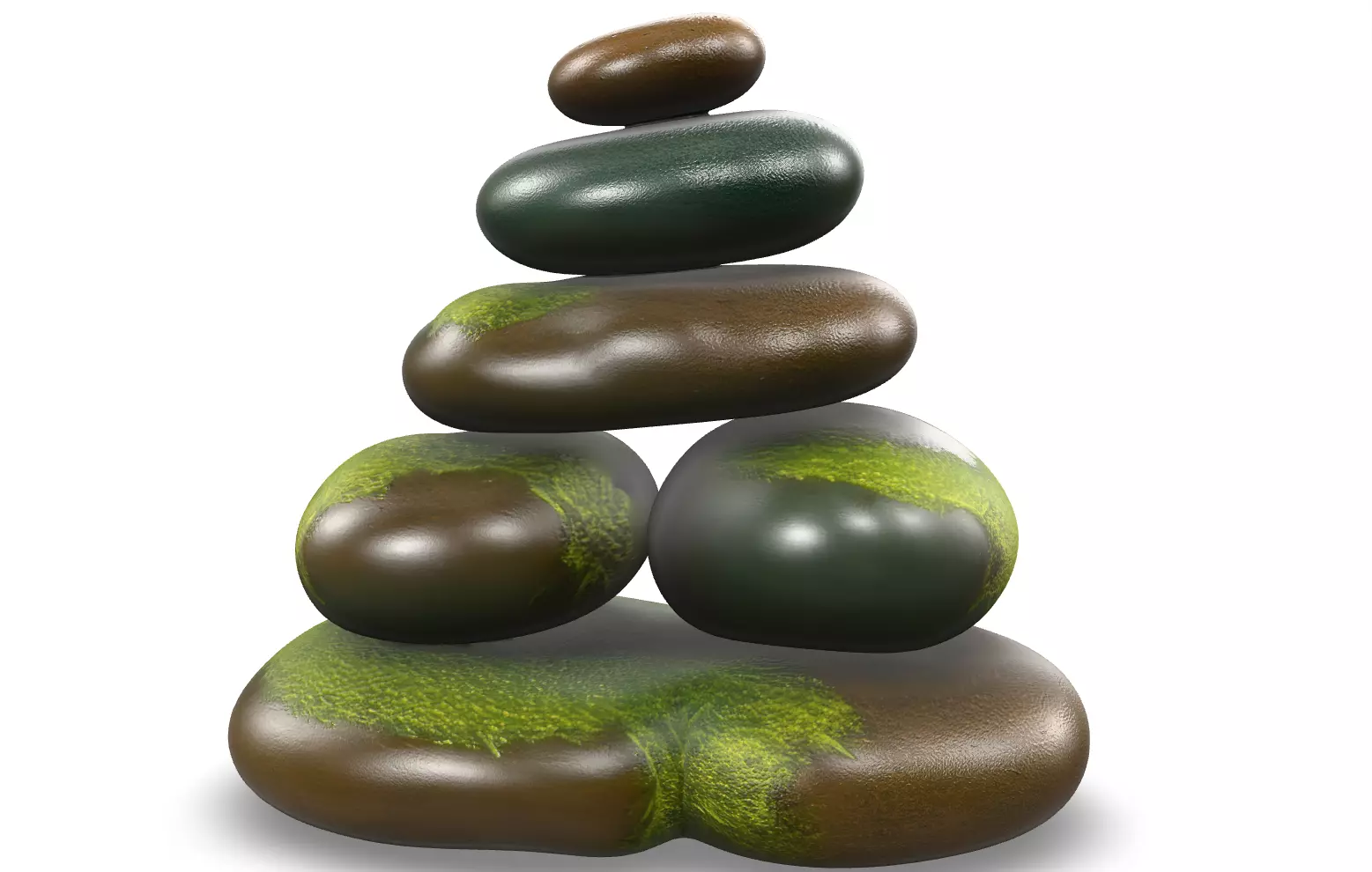 Mossy Rock Pack Vol 4 6 Realistic Forest Rocks and Stones Low-poly 3D model_29